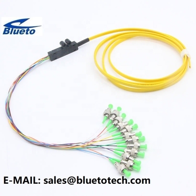Flat Ribbon Fiber Pigtail 12Core Fanout 0.9mm SM Tails 12fiber FC/APC Fiber Optuc Pigtail IEM Grade B1 Quality Leve