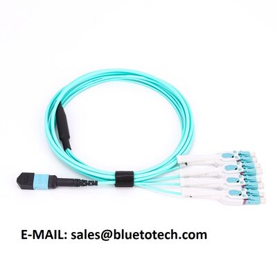 MPO to LC uniboot 8core OM3 Fiber Optic Patch Cord MTP to LC uniboot 8fiber OM3 Fiber Optic Trunk Cable