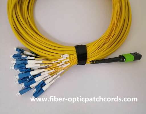 LC Short Boot Single Mode Fiber Jumper Cables MPO MTP LC 24 Core Fiber Optic Cable