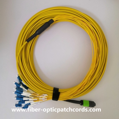 LC Short Boot Single Mode Fiber Jumper Cables MPO MTP LC 24 Core Fiber Optic Cable