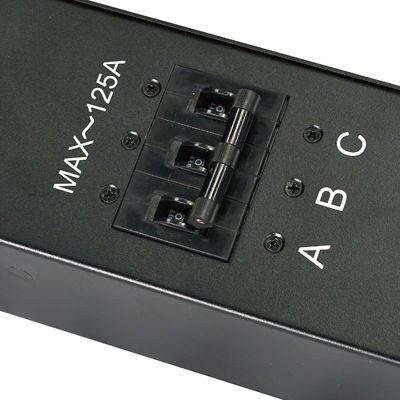 125A High Power PDU 415V Three Phase C13 C19 Outlet Rack Power Distribution Unit ETL CE Certified