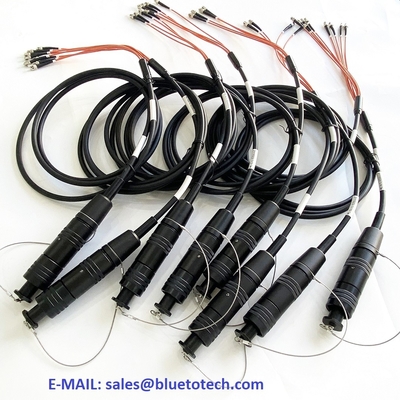 TFOCA à ST 4CH Assemblage tactique de câbles à fibre tactique étanche militaire TFOCA à ST 4 Corde de patch à fibre optique